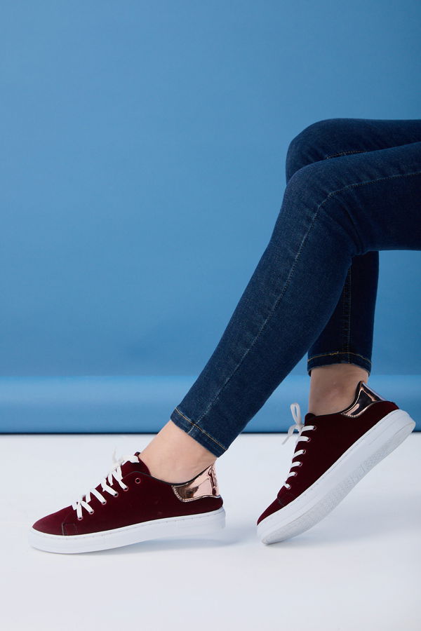 Kadın Bordo Spor Ayakkabı - 24080 BORDO