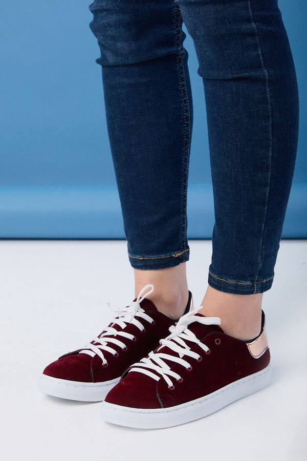 Kadın Bordo Spor Ayakkabı - 24080 BORDO