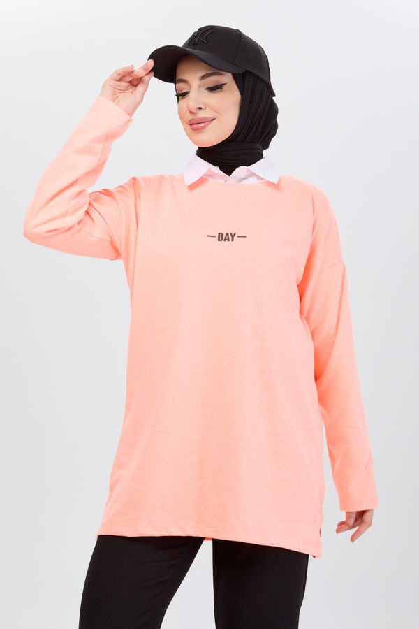 Düz Bisiklet Yaka Kadın Kırmızı T-Shirt - 24192 Kırmızı