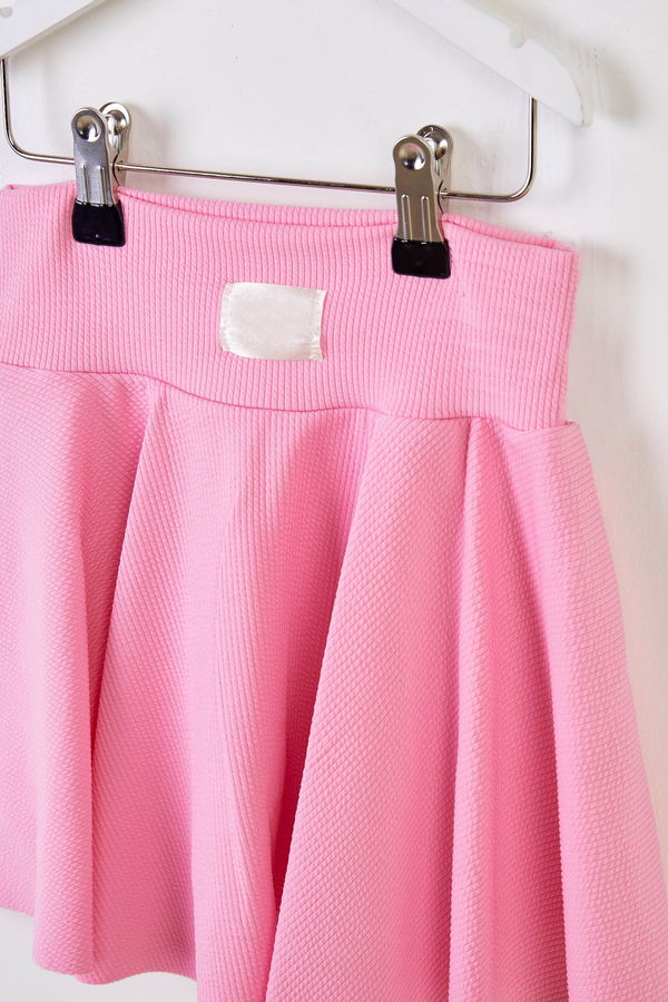 Kız Çocuk Pembe Fitilli Crop Takım - 25781 PEMBE