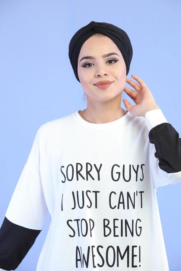 Düz Orta Kadın Ekru Tunik Ekru - 02 1456 - 1456