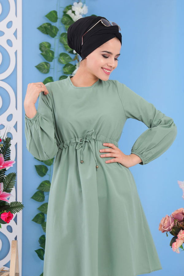 Düz Orta Kadın Yeşil Tunik Mint - 02 7176 - 7176 YEŞİL