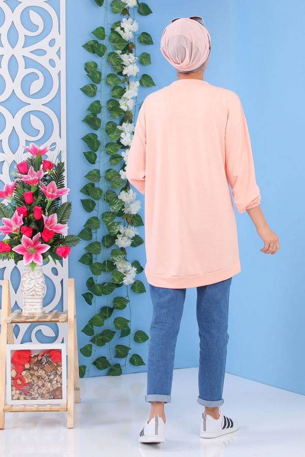 Düz Orta Kadın Pembe Tunik Pembe - 02 1463 - 1463