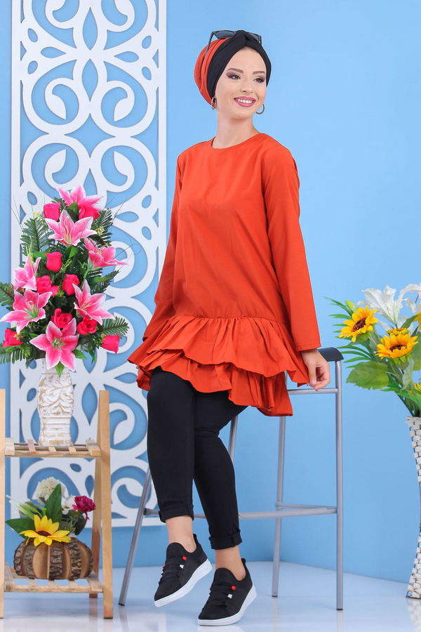 Düz Orta Kadın Kiremit Tunik Kiremit - 02 7604 - 7604 KİREMİT