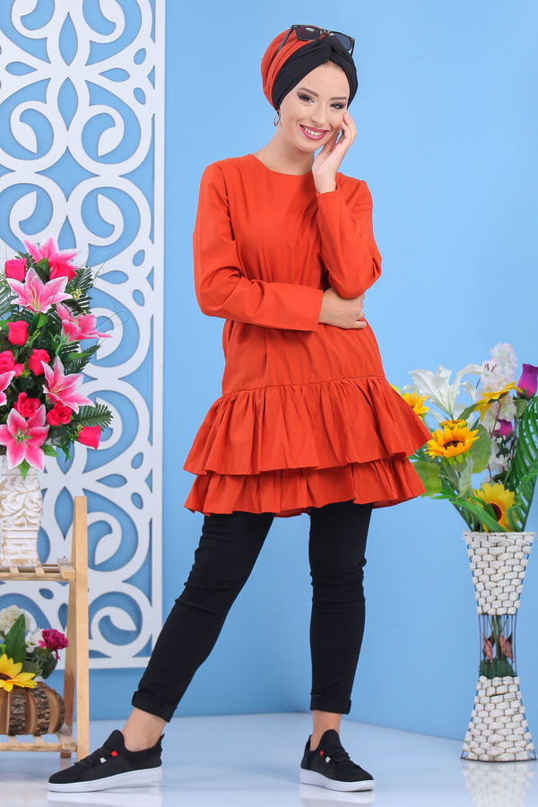 Düz Orta Kadın Kiremit Tunik Kiremit - 02 7604 - 7604 KİREMİT