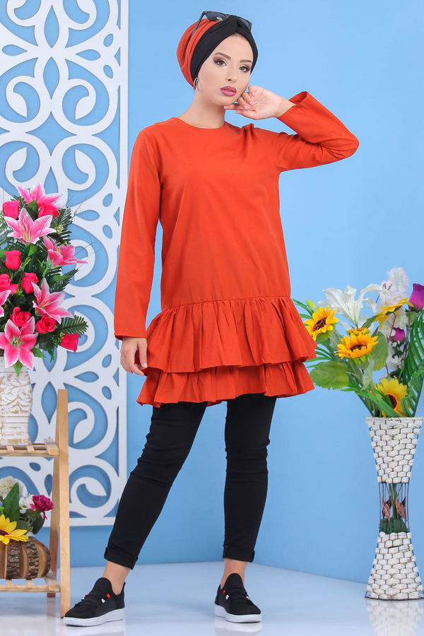 Düz Orta Kadın Kiremit Tunik Kiremit - 02 7604 - 7604 KİREMİT