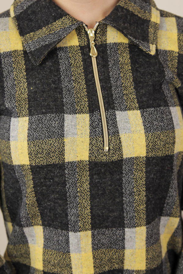 Düz Orta Kadın Sarı Tunik Sari - 5200 - 5200