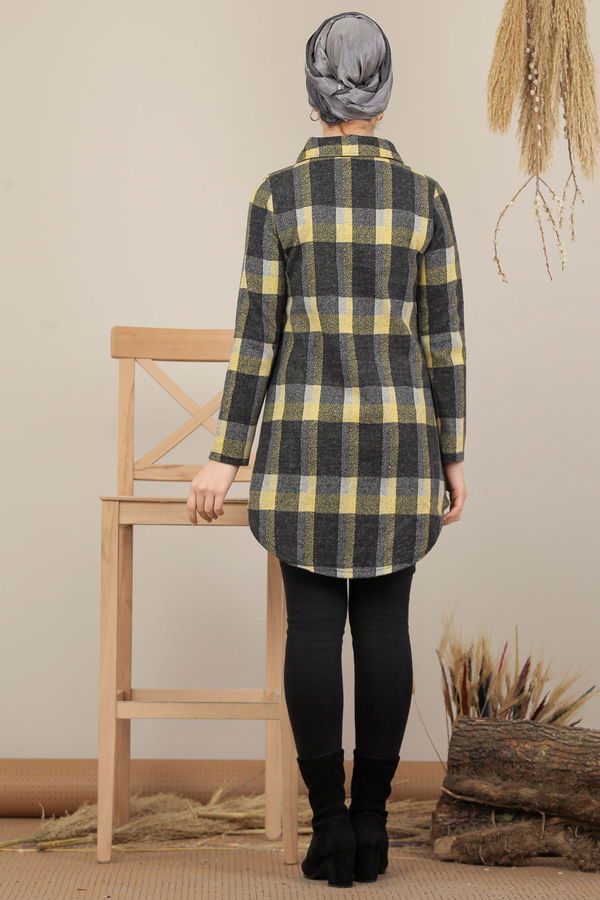 Düz Orta Kadın Sarı Tunik Sari - 5200 - 5200