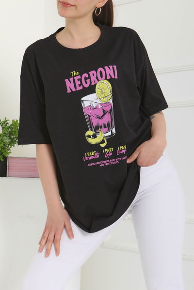 Baskılı Kısa Kollu T-Şhirt - 27095