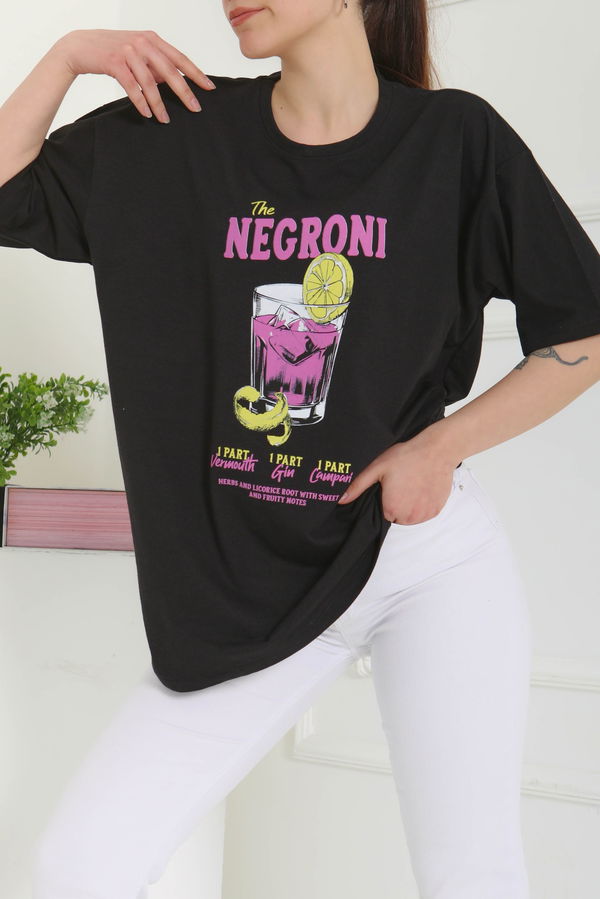 Baskılı Kısa Kollu T-Şhirt - 27095