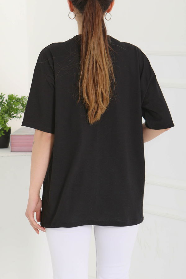 Baskılı Kısa Kollu T-Şhirt - 27095