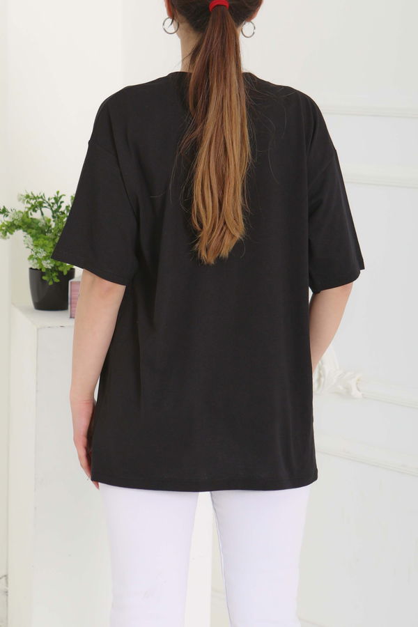 Baskılı Kısa Kollu T-Şhirt - 27094