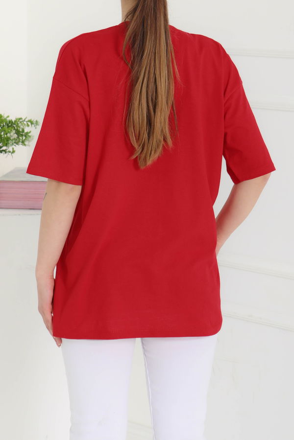 Baskılı Kısa Kollu T-Şhirt - 27094