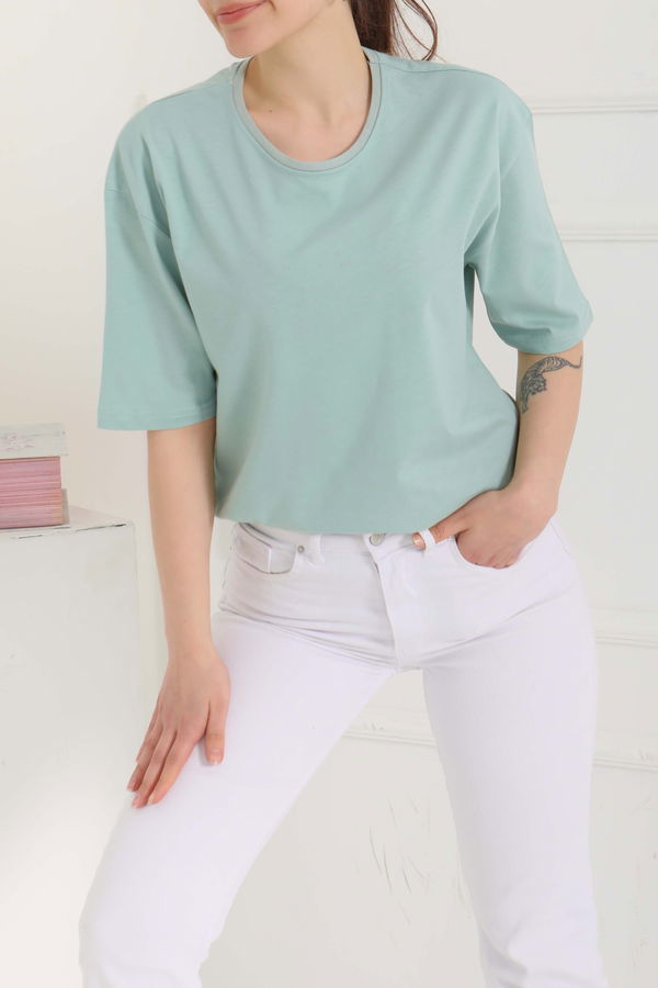 Oversize Kısa Kollu T-Şhirt - 27118