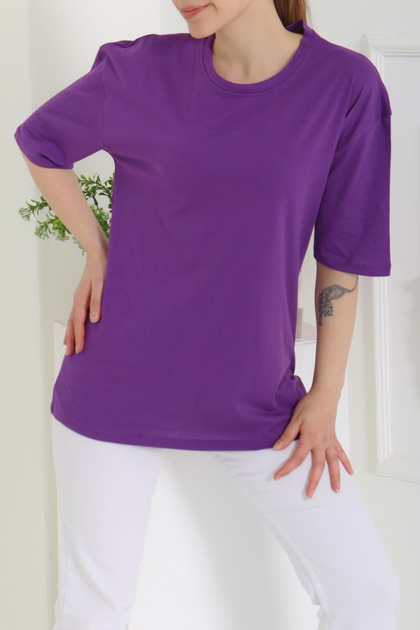 Oversize Kısa Kollu T-Şhirt - 27118