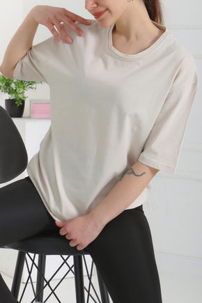 Oversize Kısa Kollu T-Şhirt - 27118