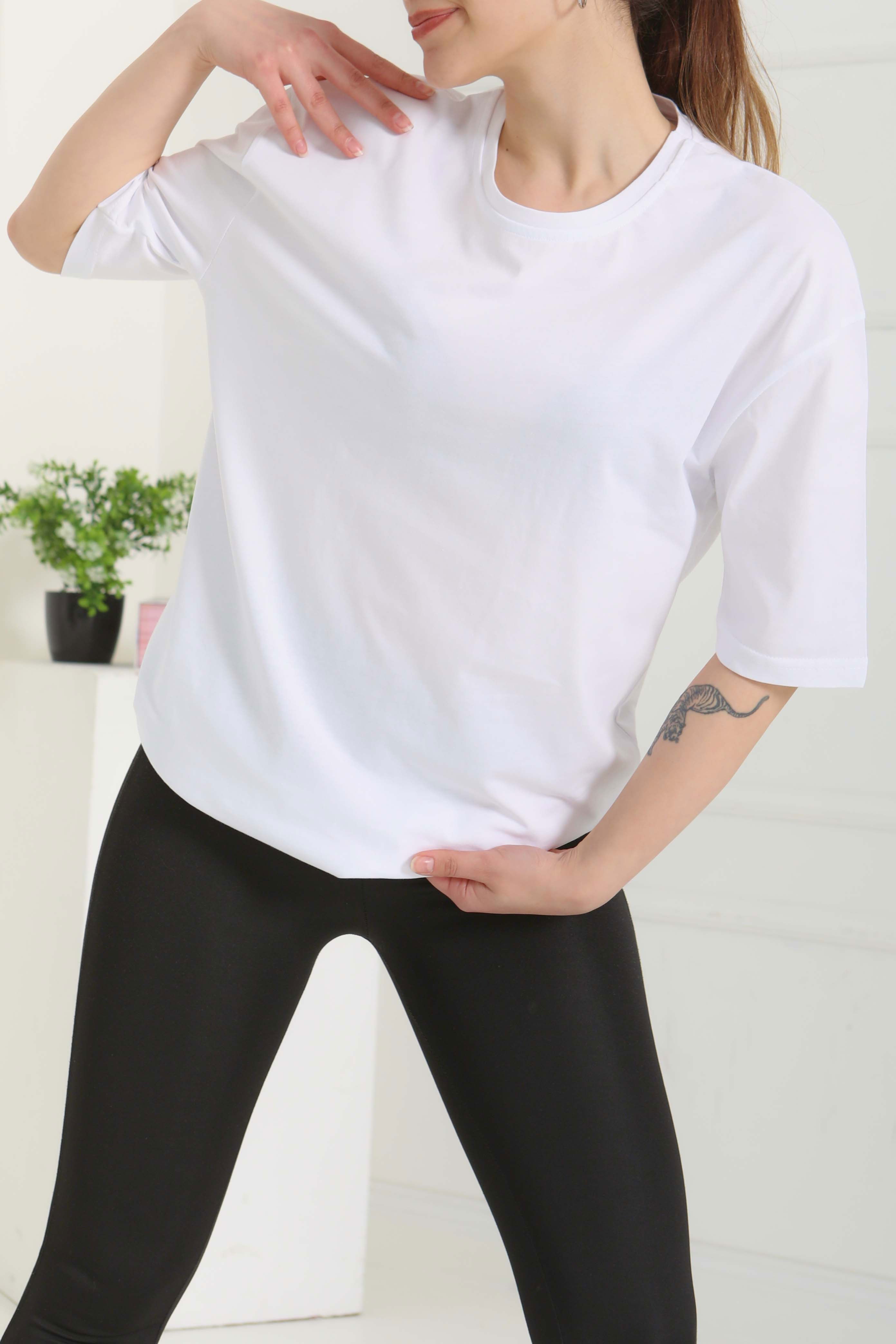 Oversize Kısa Kollu T-Şhirt - 27118