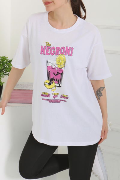 Baskılı Kısa Kollu T-Şhirt - 27095