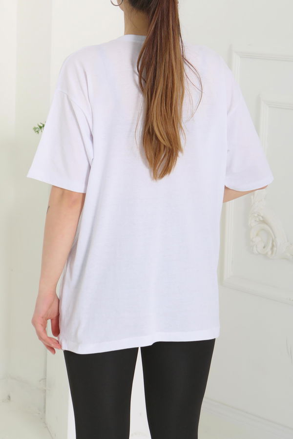 Baskılı Kısa Kollu T-Şhirt - 27095