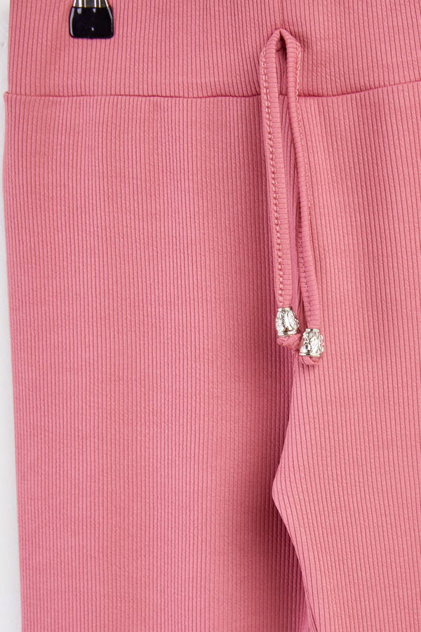 Kız Çocuk Pembe Paça Manşetli Pijama Altı - 24726
