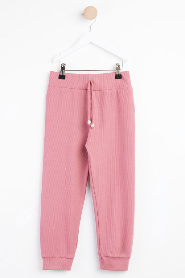 Kız Çocuk Pembe Paça Manşetli Pijama Altı - 24726