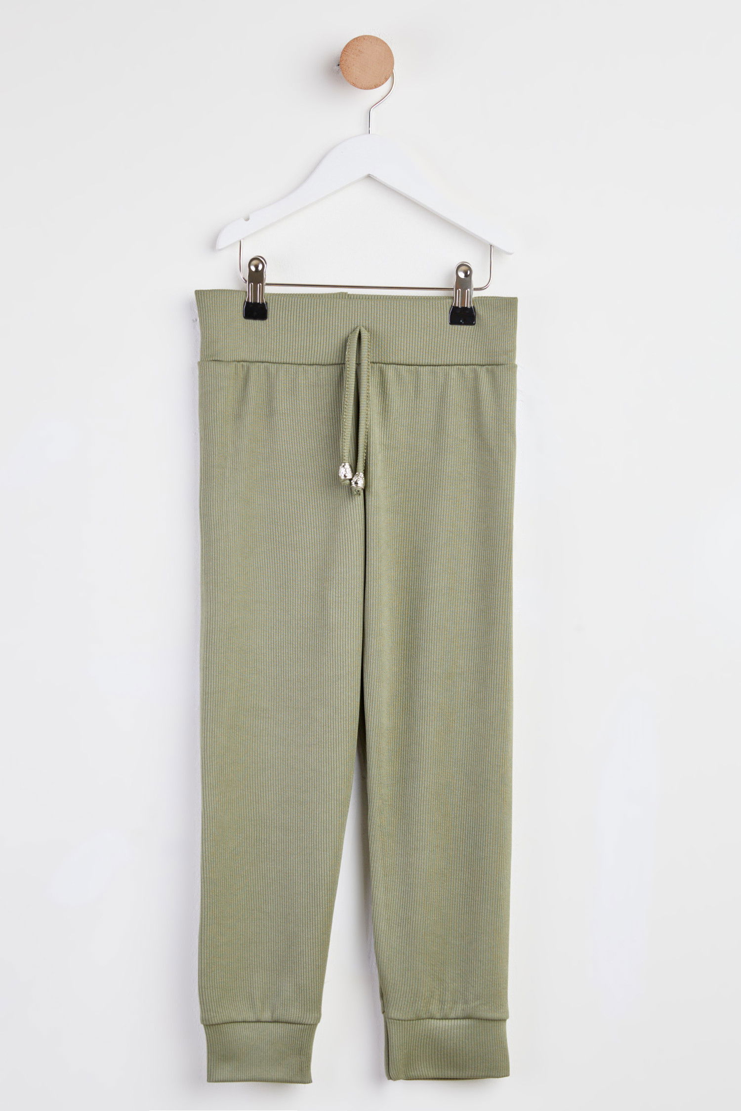 Kız Çocuk Haki Paça Manşetli Pijama Altı - 24726