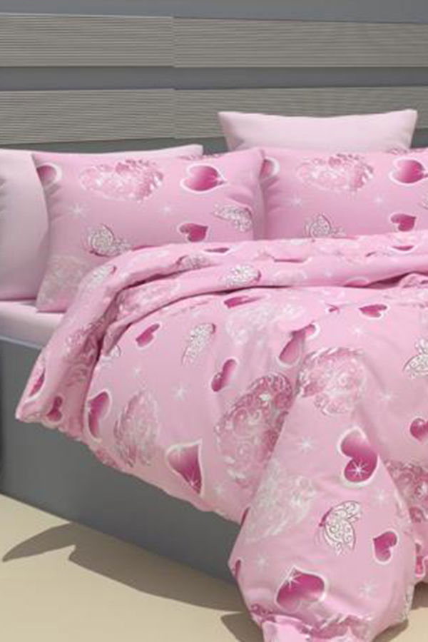 Pembe Çift Kişilik Nevresim Seti  - 24782 PEMBE