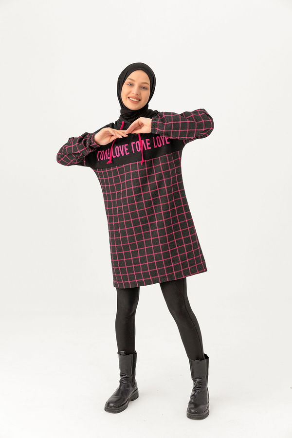 Düz Orta Kadın Fuşya 3402 TUNIK - 3402
