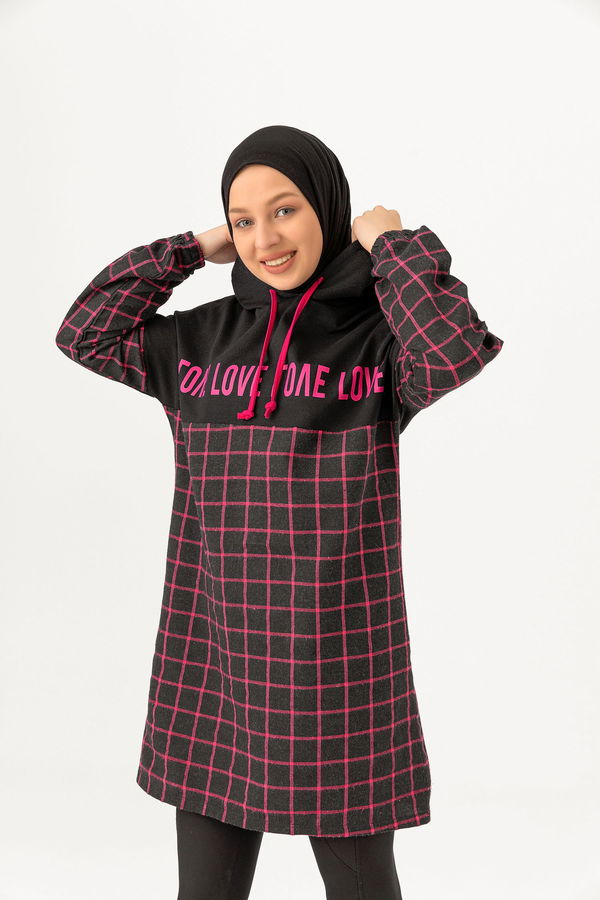 Düz Orta Kadın Fuşya 3402 TUNIK - 3402