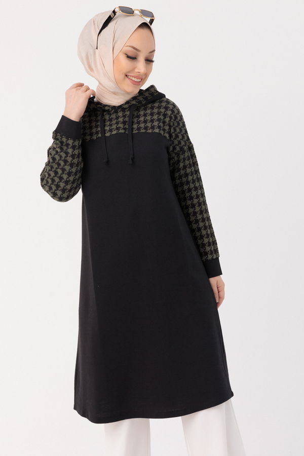 Düz Orta Kadın Haki TUNIK - 3416 HAKİ