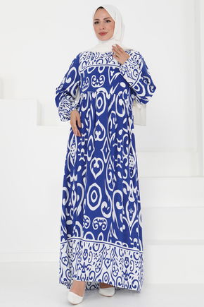 Desenli Elbise - 27431