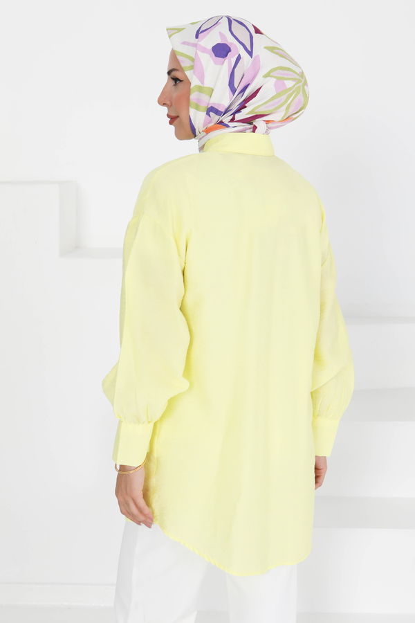 Taş Detaylı Tunik - 27432 Sarı