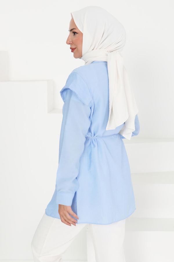 Pileli Tunik - 27435 MAVİ
