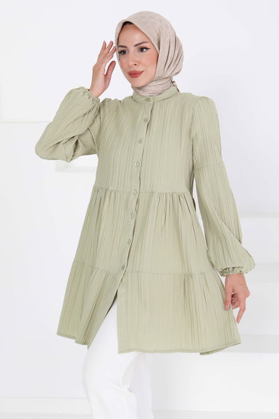 Kat Detaylı Tunik - 27433 HAKİ
