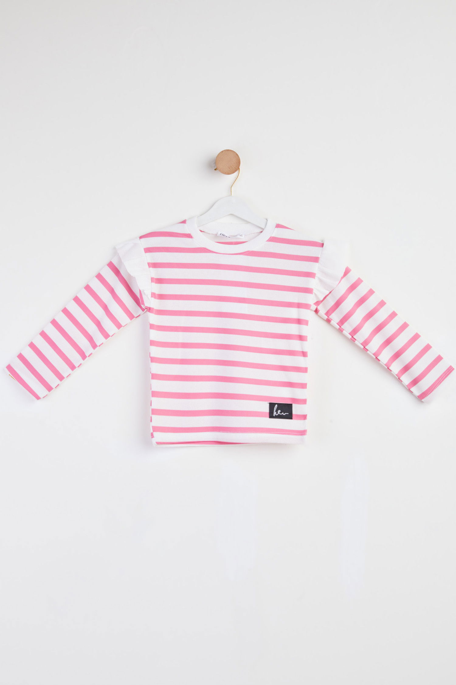 Kız Çocuk Pembe Omuzu Fırfırlı Badi - 25064 PEMBE