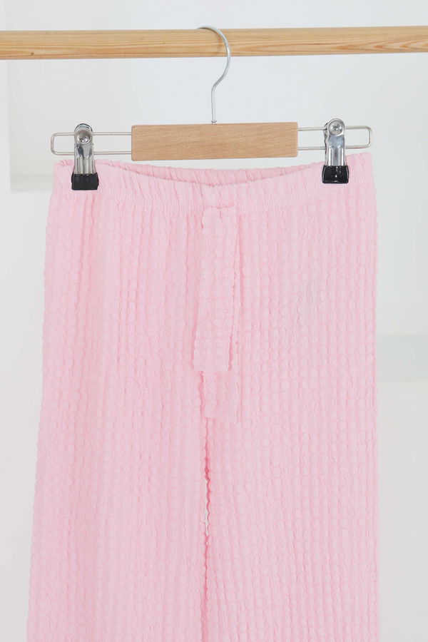 Beli Lastikli Pantolon - 27447 PEMBE