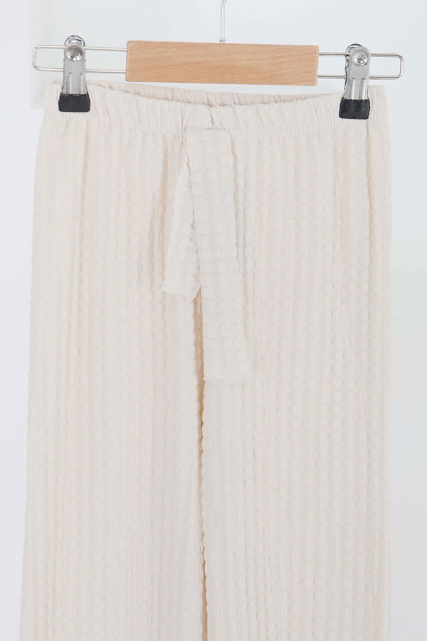 Beli Lastikli Pantolon - 27447 BEJ
