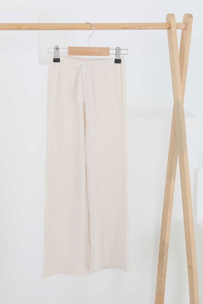 Beli Lastikli Pantolon - 27447 BEJ