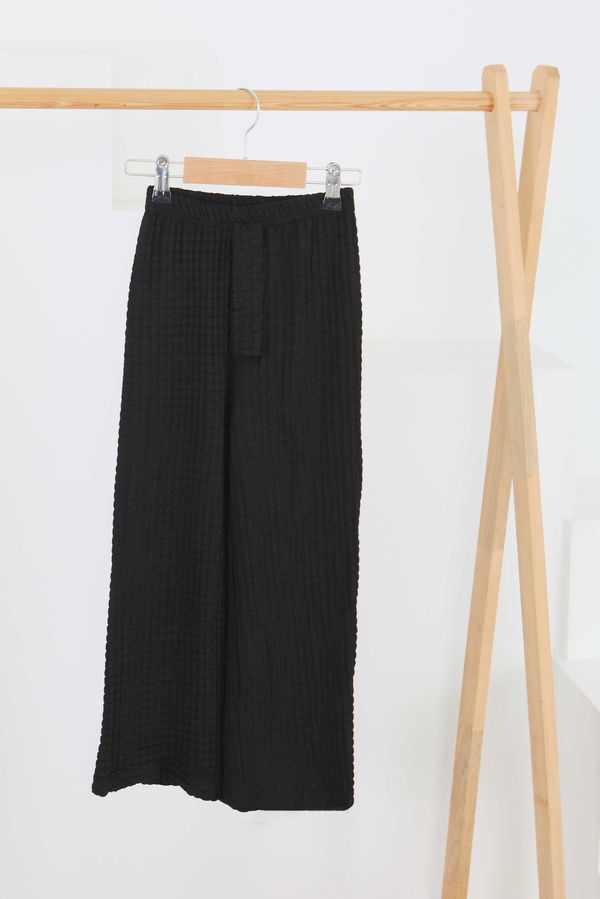 Beli Lastikli Pantolon - 27447 SİYAH
