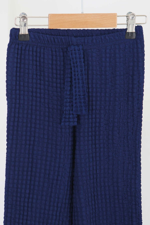 Beli Lastikli Pantolon - 27447 LACİVERT