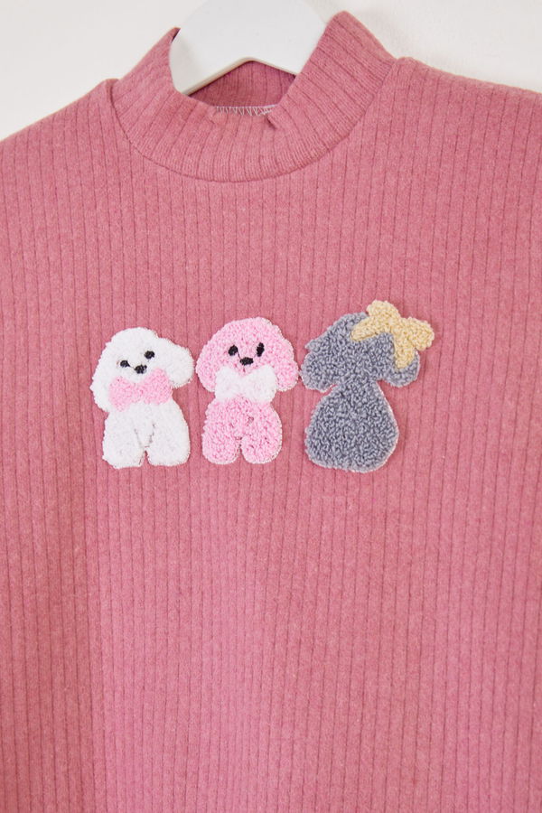 Kız Çocuk Pembe Baskılı Pijama Takımı - 26443 PEMBE