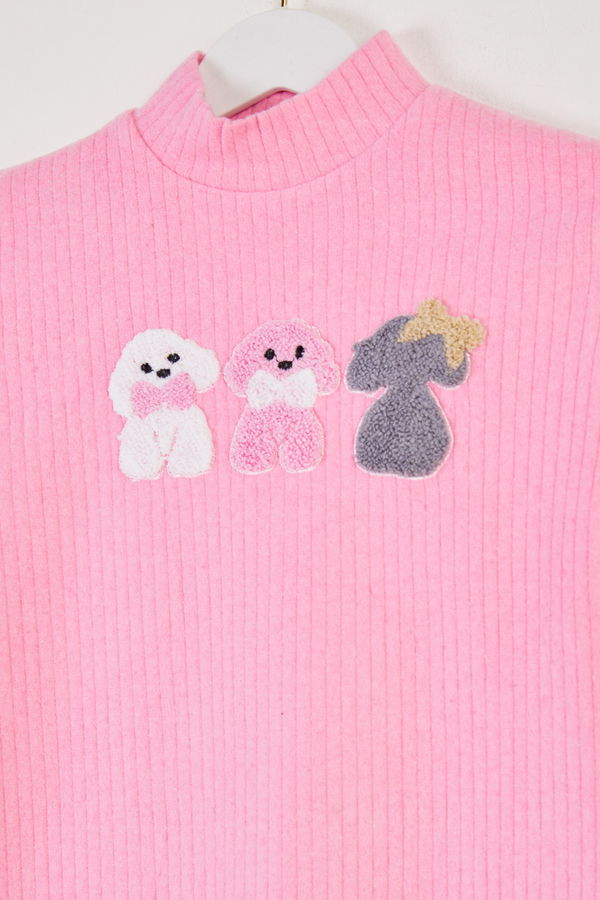 Kız Çocuk Pembe Baskılı Pijama Takımı - 26443 PEMBE