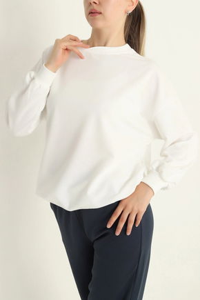İki İplik Ekru Sweatshirt - 26567