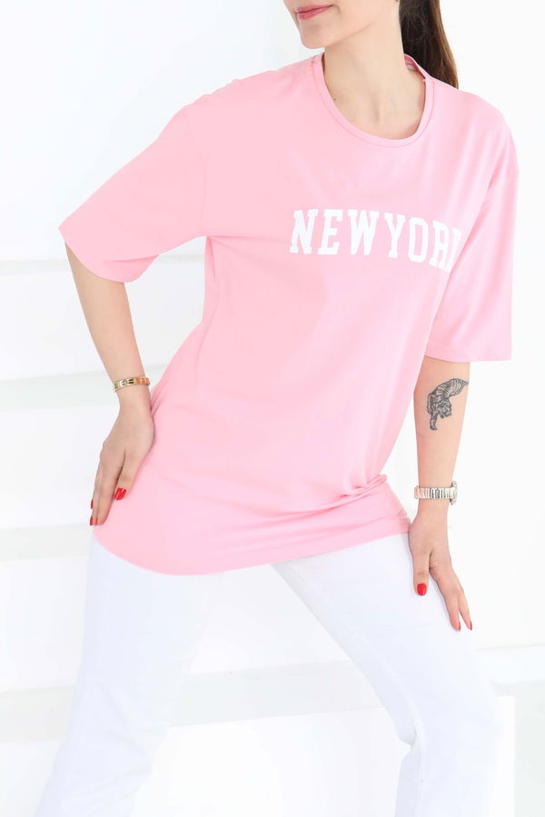 NEW YORK Baskılı Kısa Kollu T-Şhirt - 27125