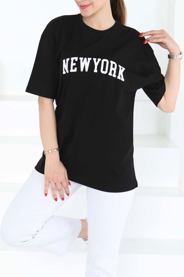 NEW YORK Baskılı Kısa Kollu T-Şhirt - 27125