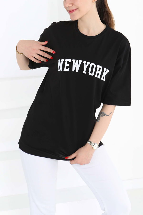 NEW YORK Baskılı Kısa Kollu T-Şhirt - 27125