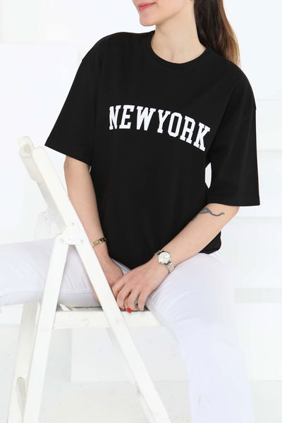 NEW YORK Baskılı Kısa Kollu T-Şhirt - 27125