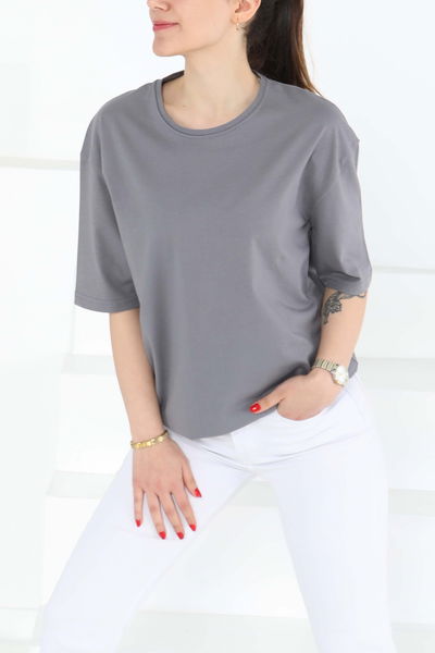 Oversize Kısa Kollu T-Şhirt - 27118