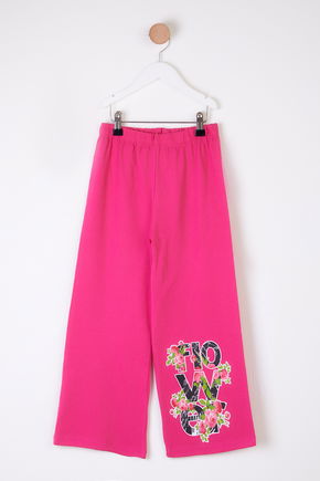 Kız Çocuk Fuşya Baskılı Pijama Altı - 26090