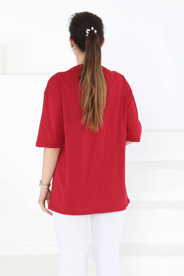 Oversize Kısa Kollu T-Şhirt - 27118